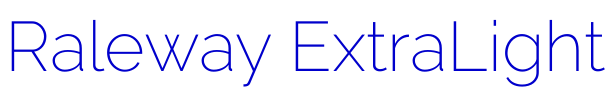 Raleway ExtraLight шрифт